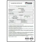 Calibration Certificate (ILAC/NATA)