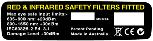 Fbersafe Microscope safety label
