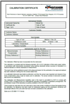Calibration Certificate (ISO9001)