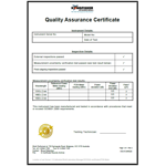 QA Certificate